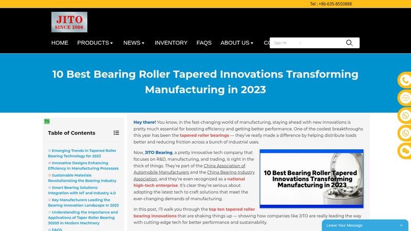10  Bearing Roller Tapered Innovations Transforming Manufacturing in 2023 Tapered Roller Bearing