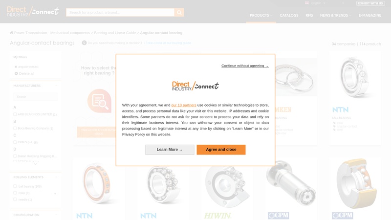 Angular Angular Contact Ball Bearing