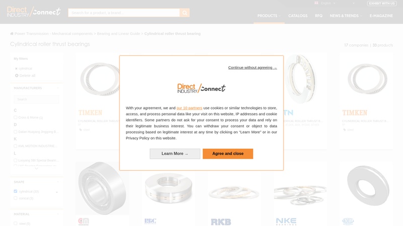 Cylindrical roller thrust bearing Cylindrical Roller Thrust Bearing