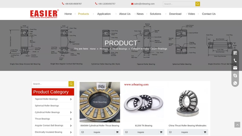 Cylindrical Roller Thrust Bearings Cylindrical Roller Thrust Bearing