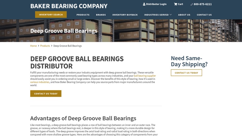 Deep Groove Ball Bearings Deep Groove Ball Bearing