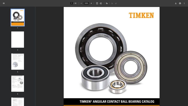 [PDF] TIMKEN® ANGULAR CONTACT BALL BEARING CATALOG Angular Contact Ball Bearing