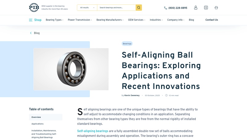 Self Self-Aligning Ball Bearing
