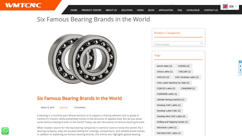 Six Famous Bearing Brands in the World Cylindrical Roller Bearing