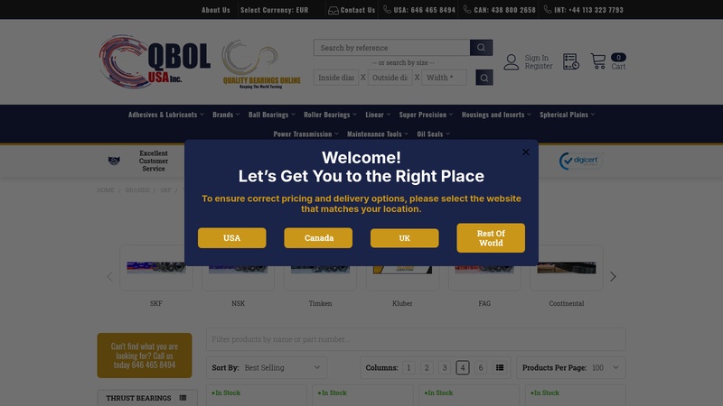 SKF Thrust Bearings Spherical Roller Thrust Bearing