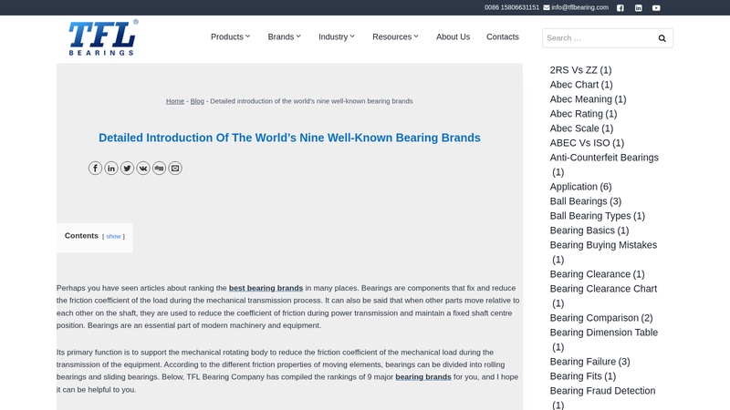 The 9 bearing brands in the world Needle Roller Bearing