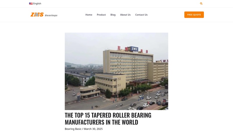 The  Tapered Roller Bearing Manufacturers in the World Tapered Roller Bearing