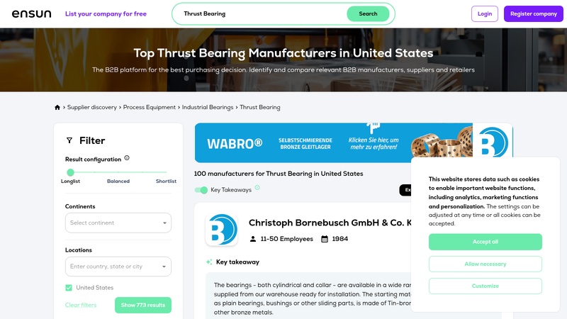 Thrust Bearing Manufacturers in United States (2026) Thrust Ball Bearing
