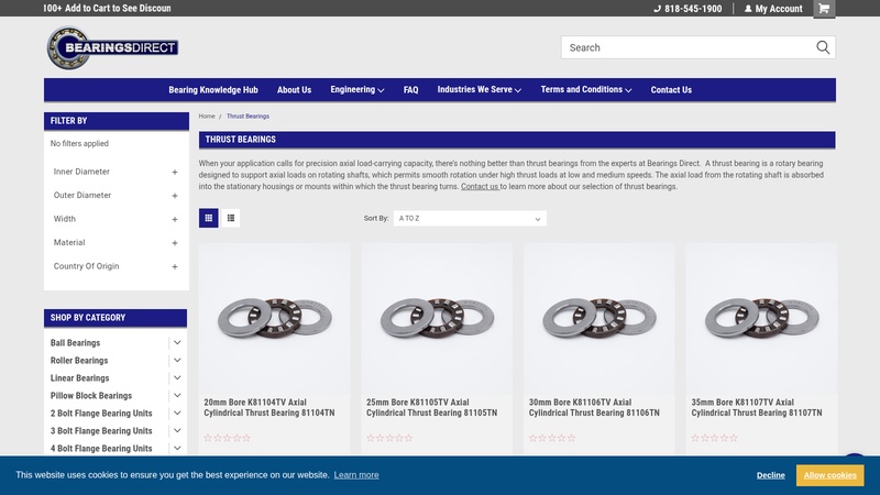 Thrust Bearings Cylindrical Roller Thrust Bearing