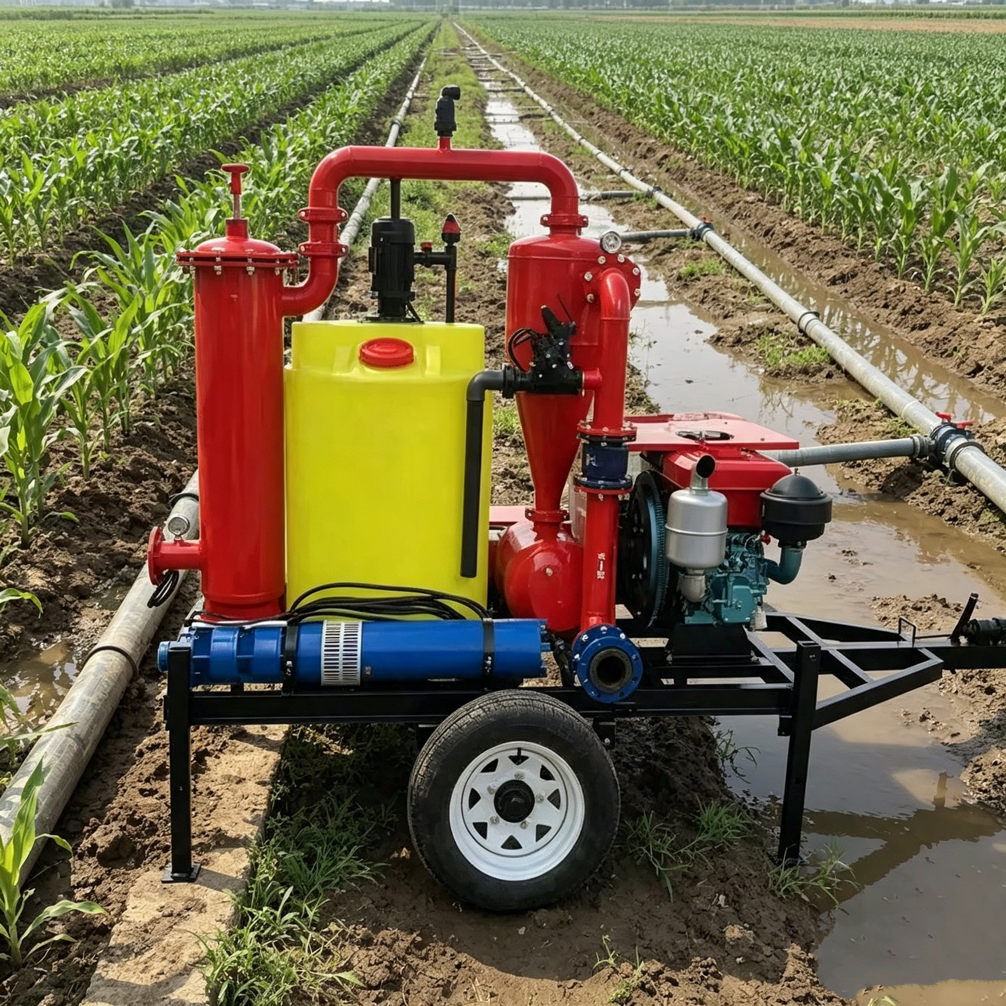 yidongshuifei1 Mobile Fertigation Machine